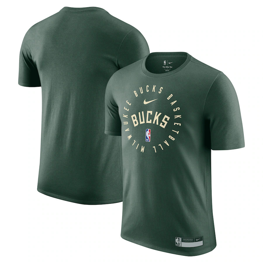 Men's Milwaukee Bucks Hunter Green 2024/25 Legend On-Court Practice Performance T-Shirt